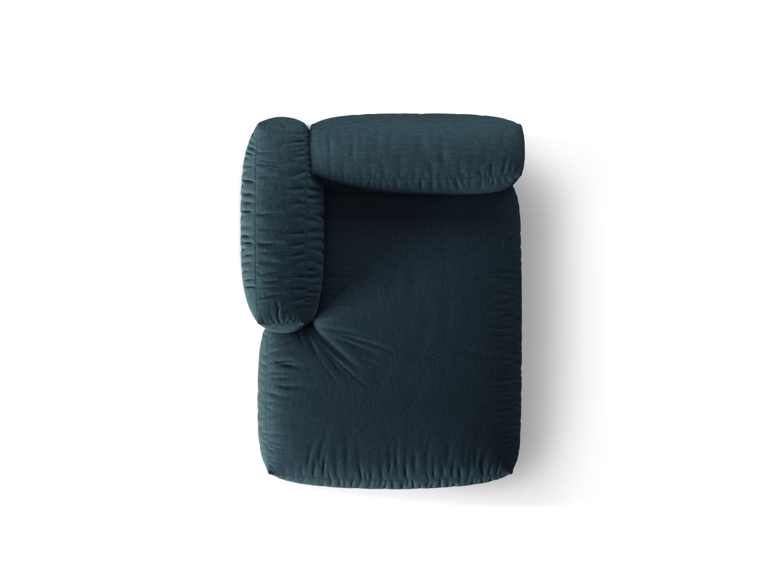Elegantes Martina Sofa Chaise Lounge links in Blue Jeans-Boston, ideal für stilvolle und komfortable Wohnräume.