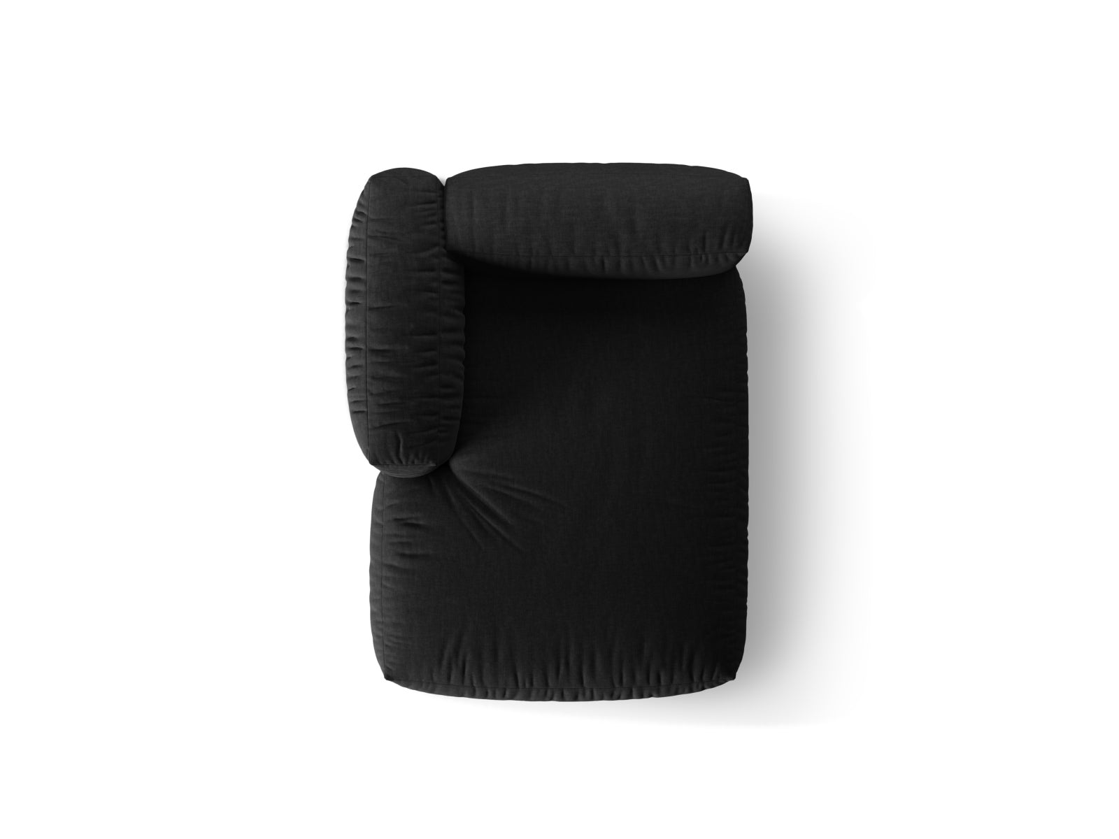 Elegantes Martina Sofa Chaise Lounge links in zeitlosem Schwarz, vereint modernes Design mit hohem Sitzkomfort für Ihr Zuhause.