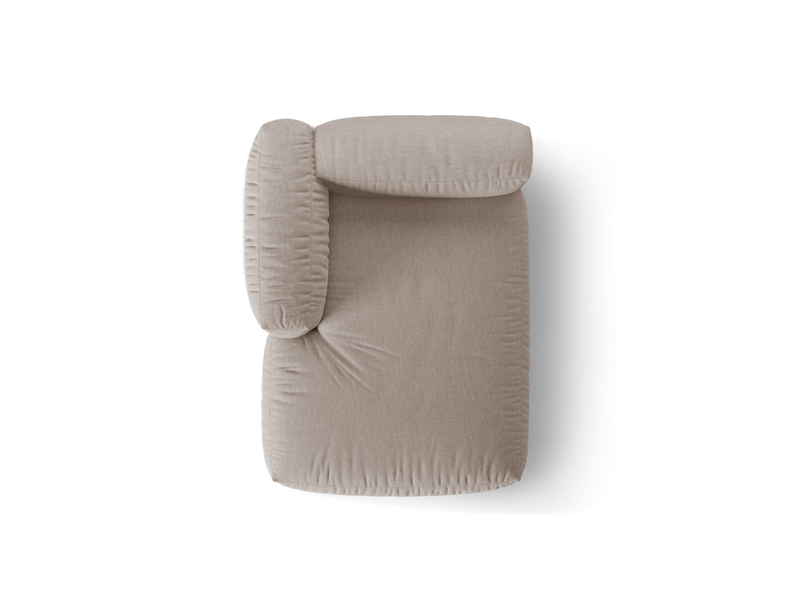 Elegantes Martina Sofa Chaise Lounge links in luxuriösem Dunkelbeige, ideal für moderne Wohnräume und entspannende Momente.