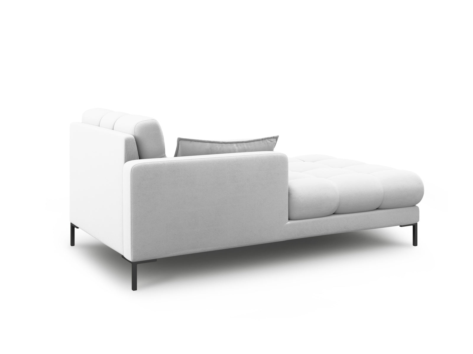 Elegantes Mamaia Sofa Chaise Lounge links mit einem modernen Design in Hellgrau und Schwarz, ideal für stilvolle Wohnräume.