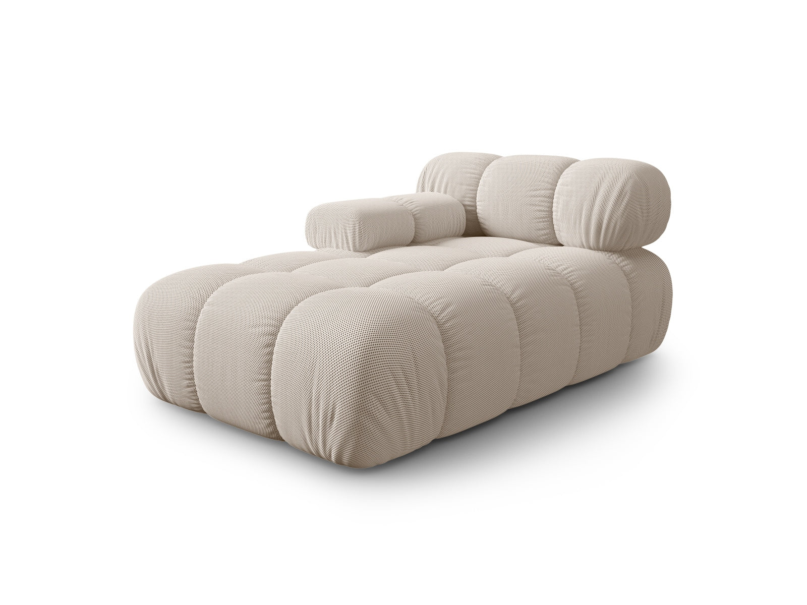 Elegantes Bellis Sofa Chaise Lounge links mit 1 Sitz und 94 cm in sanftem Light Beige, ideal für stilvolle Wohnräume.