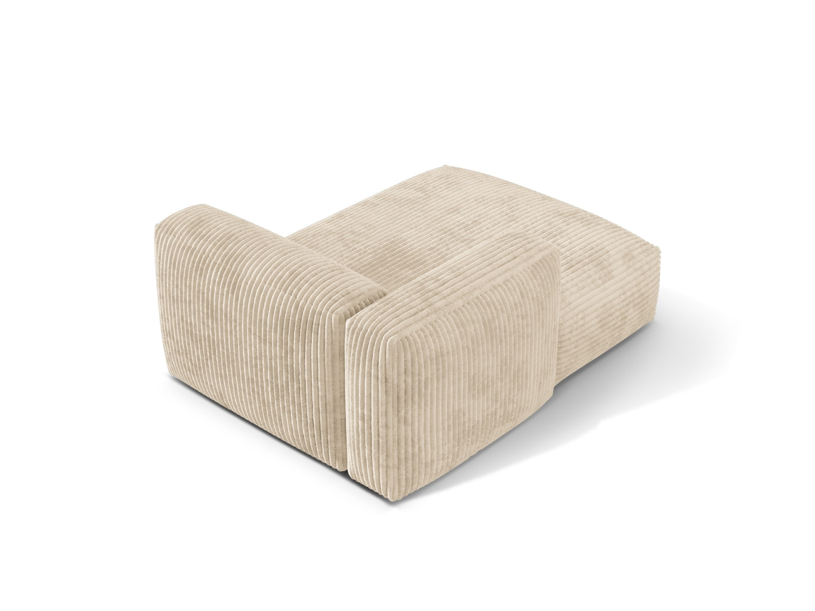 Stilvolles Martina Sofa Chaise Lounge links in zartem Light Beige-Tilia, perfekt für moderne Wohnkonzepte. Hochwertige Materialien von Micadoni.