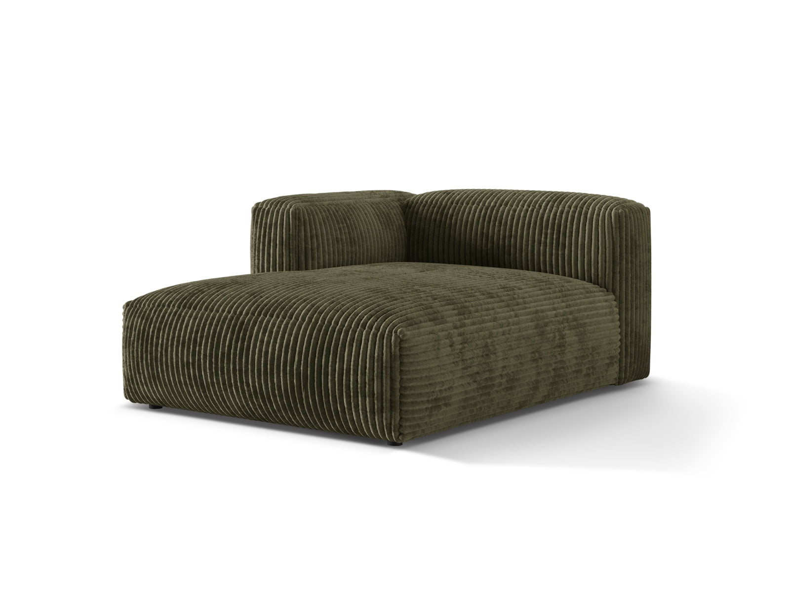 Elegantes Martina Sofa Chaise Lounge links in Mossgrün, ideal für stilvolle Wohnräume. Hochwertige Verarbeitung von Micadoni.