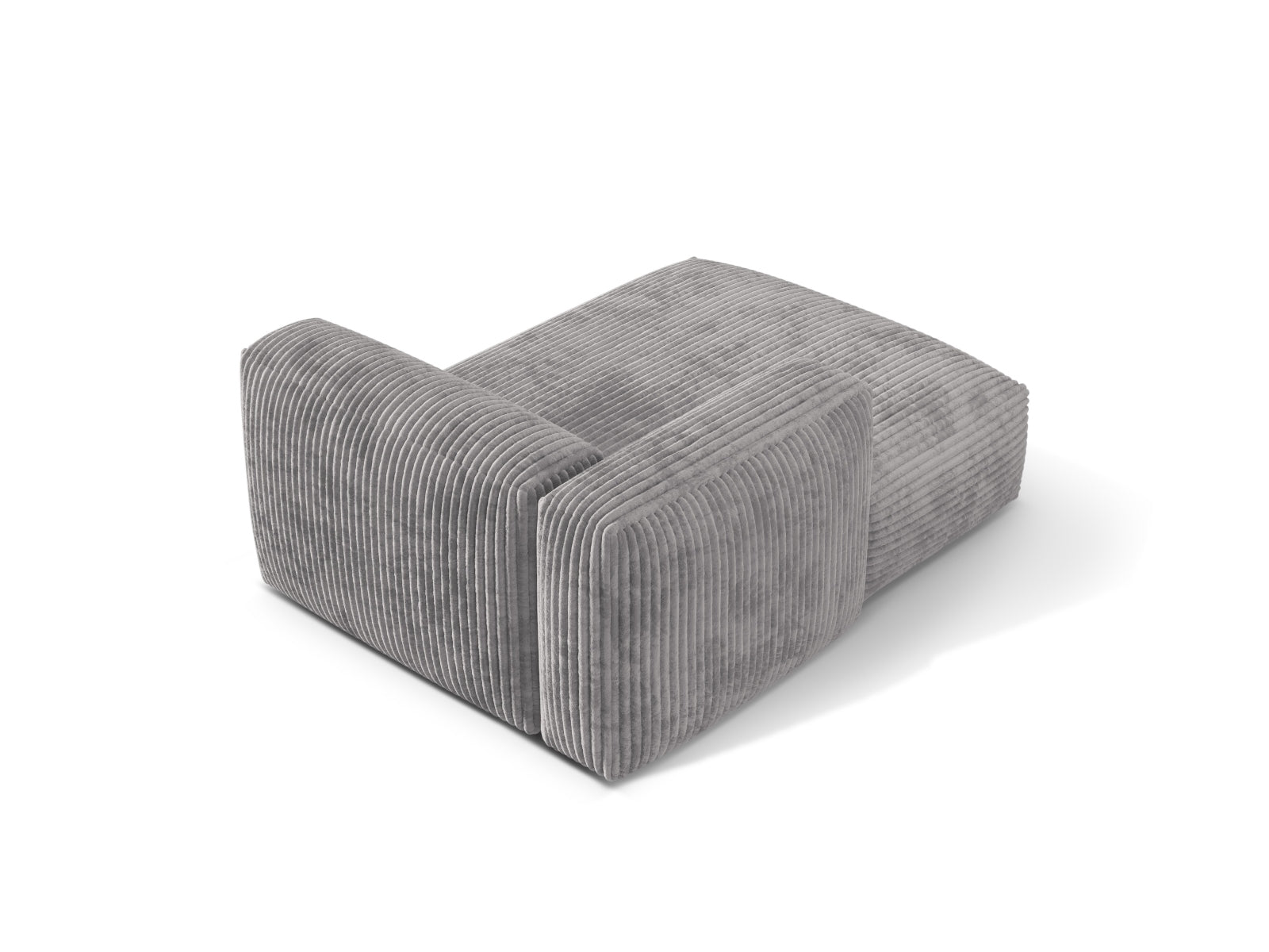 Modernes Martina Sofa Chaise Lounge links in sanftem Grau, perfekt für gemütliche Wohnzimmer. Exquisite Qualität von Micadoni.