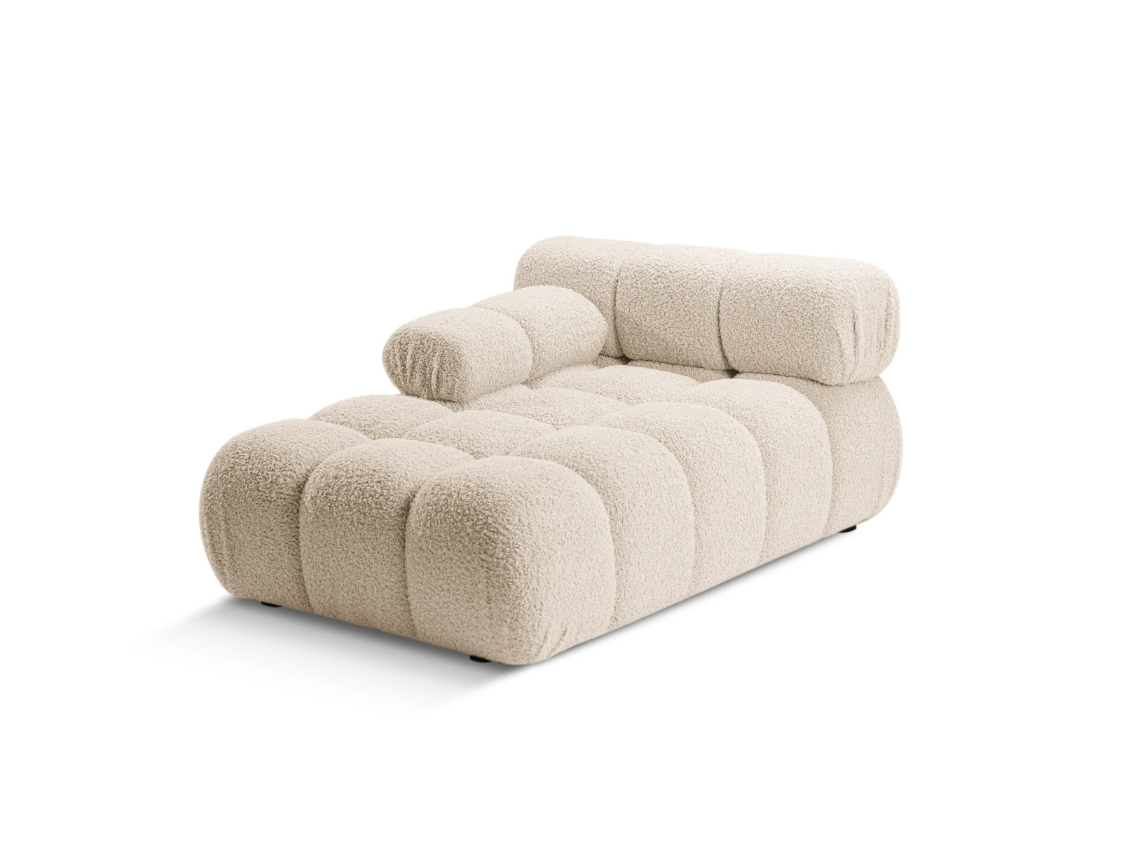 Elegantes Bellis Sofa Chaise Lounge links mit 1 Sitz und 94 cm in hellem Beige, ideal für stilvolle Wohnräume.
