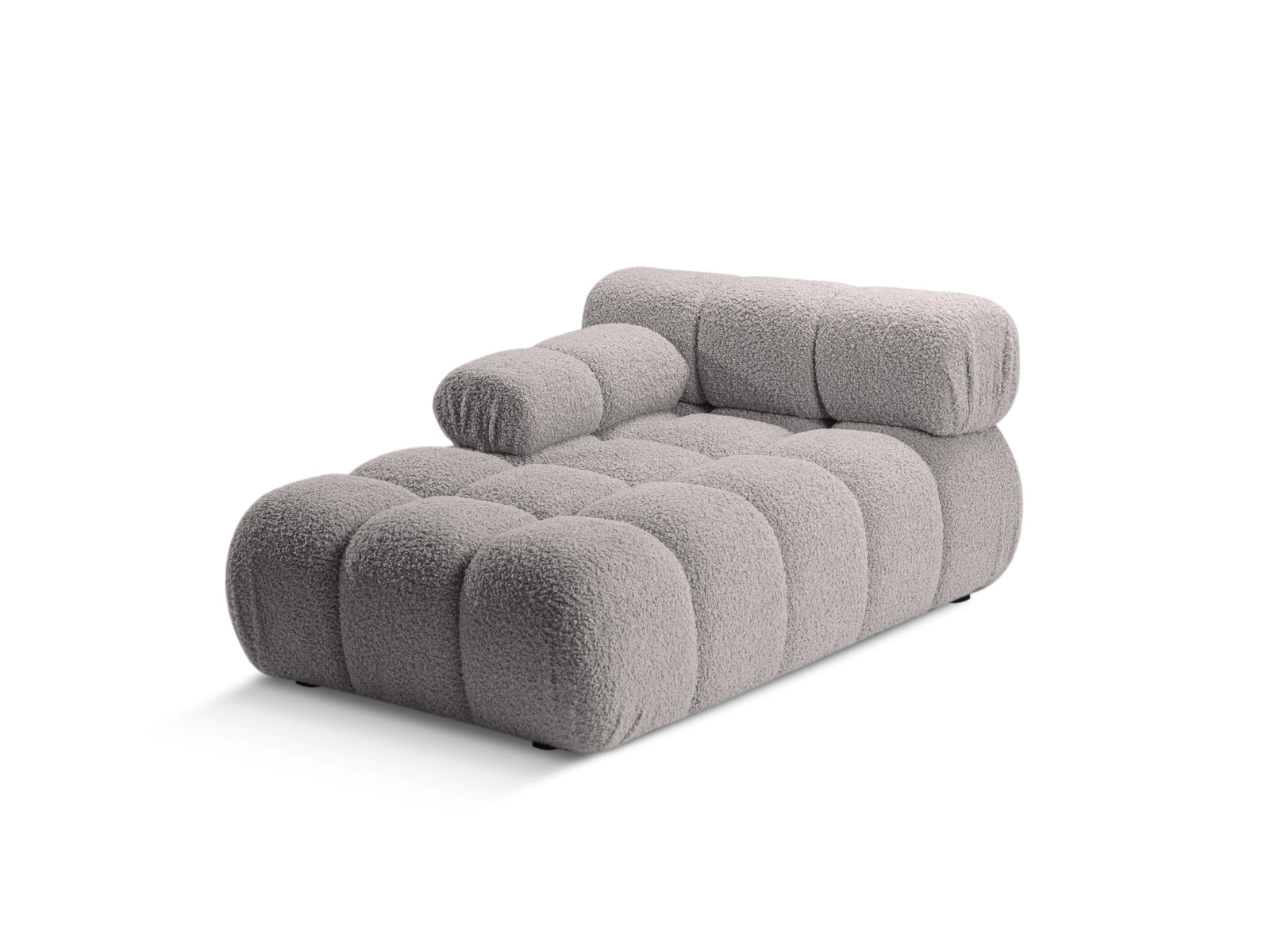 Elegantes Bellis Sofa Chaise Lounge links mit 1 Sitz und 94 cm in hellem Grau, ideal für stilvolle Wohnräume.