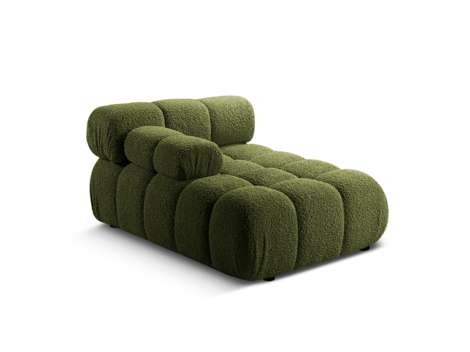 Stilvolles Bellis L-Sofa Chaise Lounge links mit 1 Sitz, 94 cm, in ansprechendem Grünton, perfekt für zeitgemäße Inneneinrichtungen.