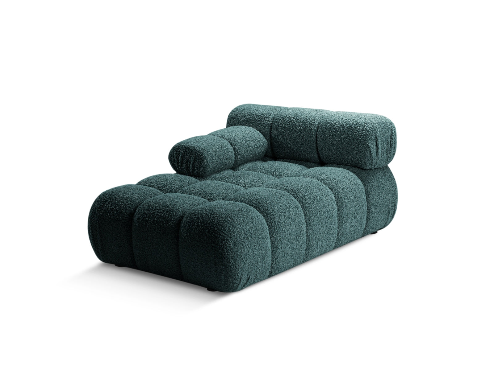 Elegantes Bellis Sofa Chaise Lounge links mit 1 Sitz und 94 cm in stilvollem Petrol, ideal für moderne Wohnräume.