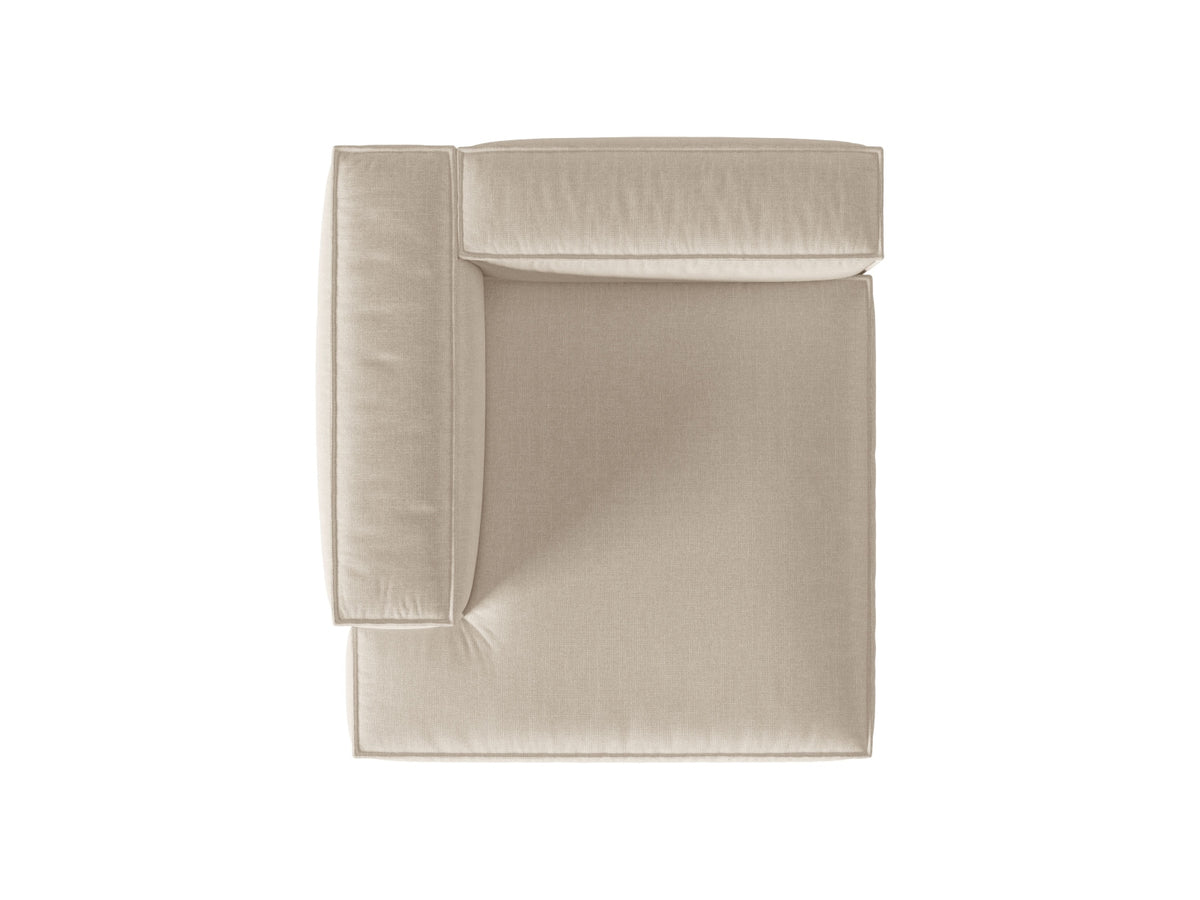 1-Sitzer Modul Chaise Longue Links Nuria in Beige-Liberty präsentiert im Onlineshop von KAQTU Design AG. Modulares Sofa ist von Micadoni