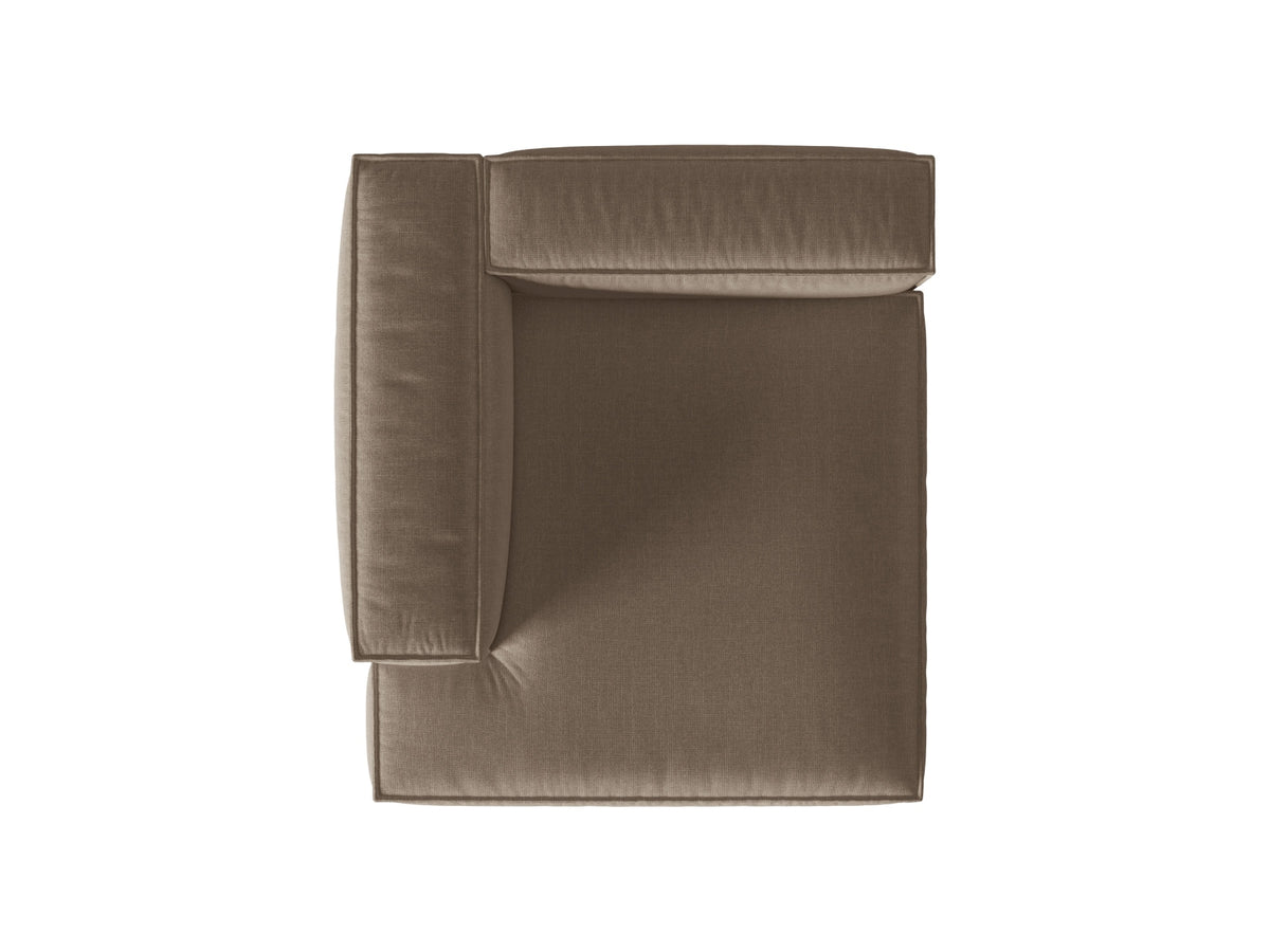 1-Sitzer Modul Chaise Longue Links Nuria in Cappuccino-Liberty präsentiert im Onlineshop von KAQTU Design AG. Modulares Sofa ist von Micadoni