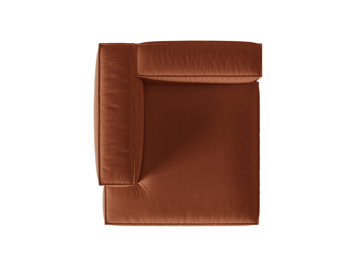 1-Sitzer Modul Chaise Longue Links Nuria in Brick-Liberty präsentiert im Onlineshop von KAQTU Design AG. Modulares Sofa ist von Micadoni