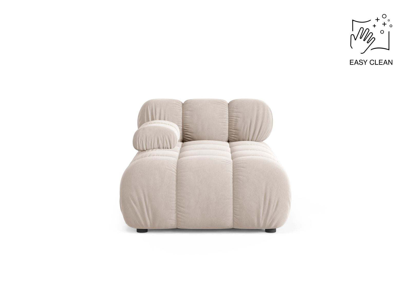 1-Sitzer Chaise Longue links Bellis in Light Beige-Venus präsentiert im Onlineshop von KAQTU Design AG. Modulares Sofa ist von Micadoni