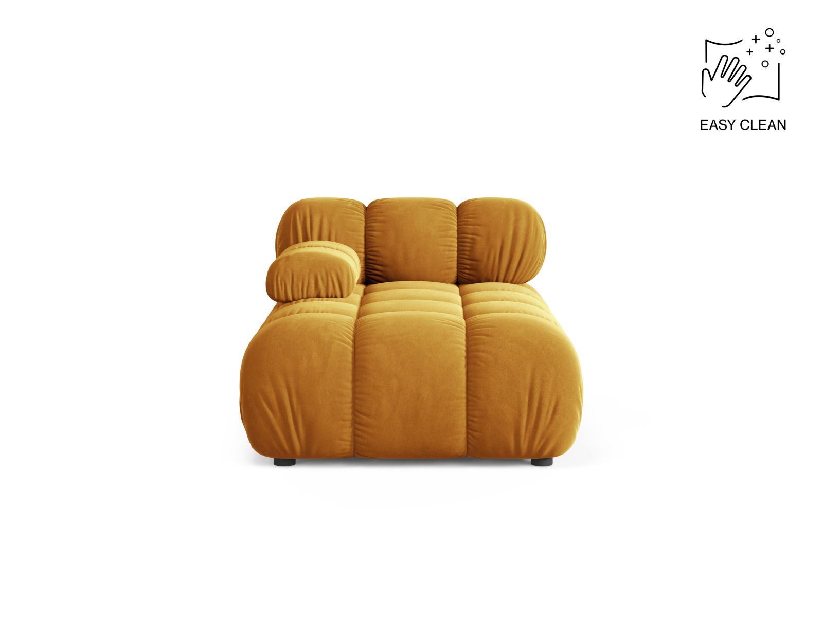 1-Sitzer Chaise Longue links Bellis in Yellow-Venus präsentiert im Onlineshop von KAQTU Design AG. Modulares Sofa ist von Micadoni