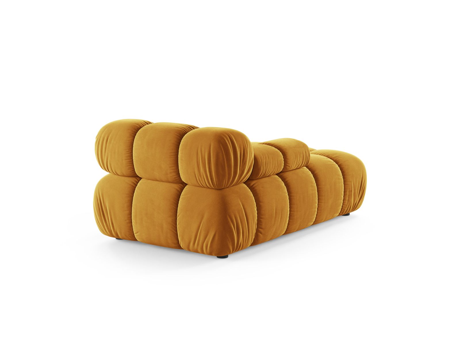 Elegante 1-Sitzer Chaise Longue links Bellis in strahlendem Gelb, ideal für kreative und komfortable Wohnräume.