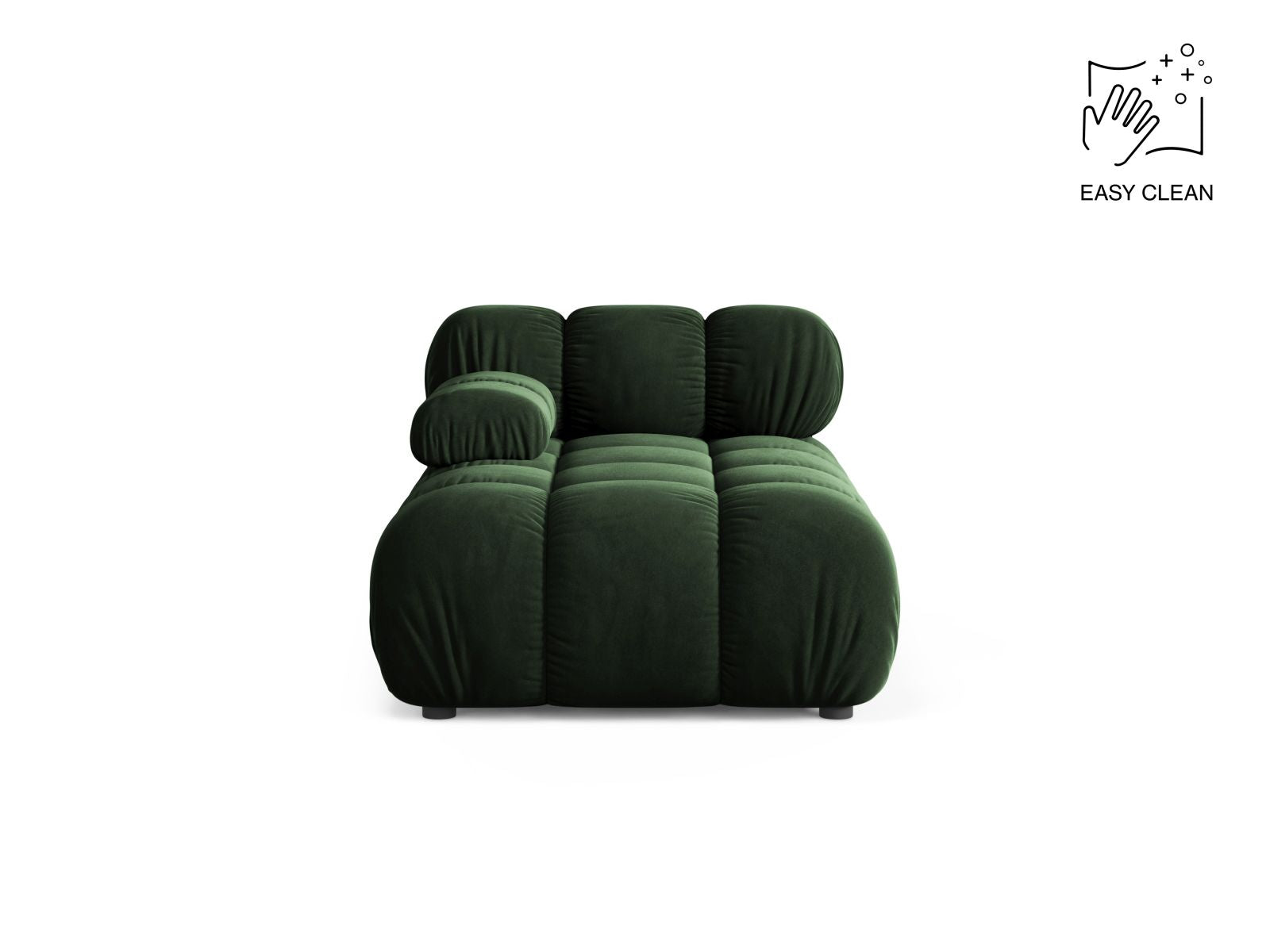 1-Sitzer Chaise Longue links Bellis in Bottle Green-Venus präsentiert im Onlineshop von KAQTU Design AG. Modulares Sofa ist von Micadoni