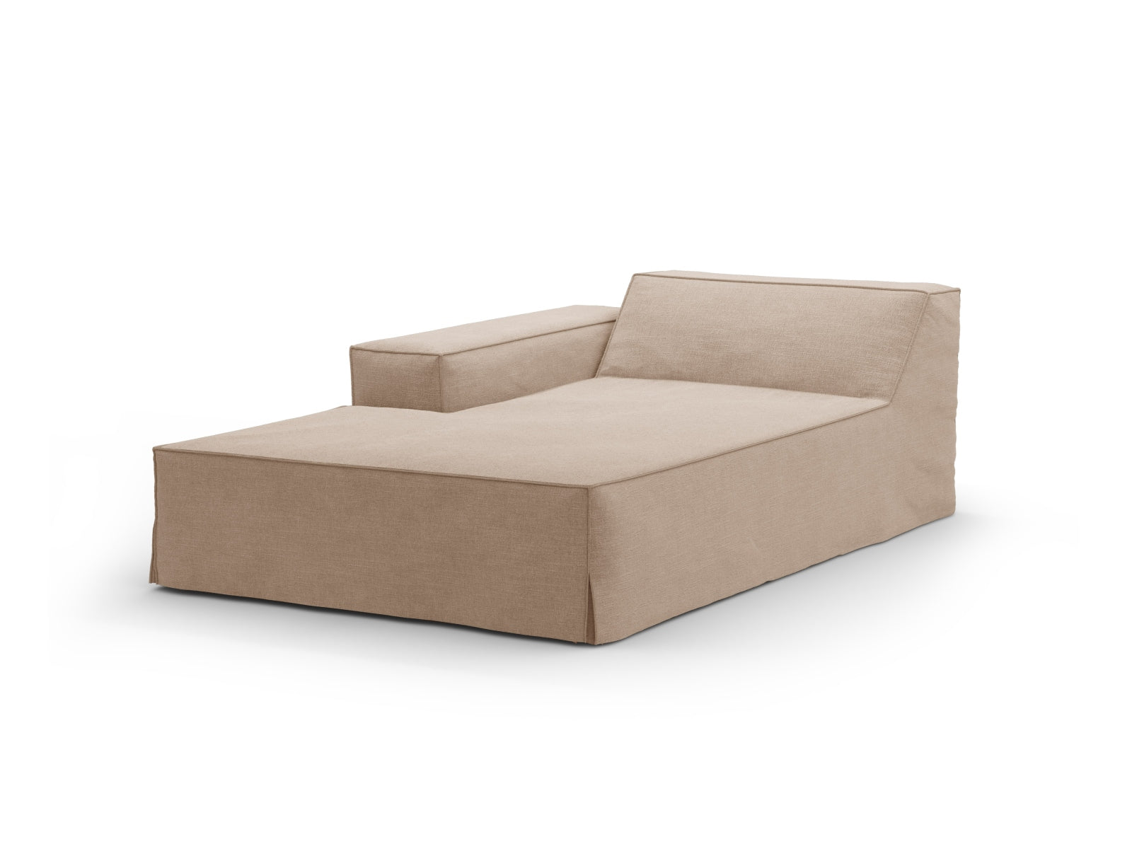 Jodie Modular Chaise Longue links 1 Sitzer in Sand präsentiert im Onlineshop von KAQTU Design AG. Modulares Sofa ist von Micadoni