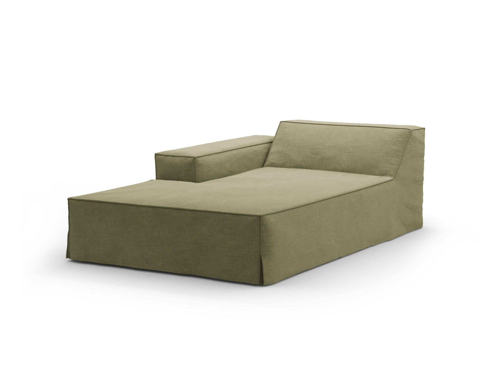 Jodie Modular Chaise Longue links 1 Sitzer in Light Green präsentiert im Onlineshop von KAQTU Design AG. Modulares Sofa ist von Micadoni