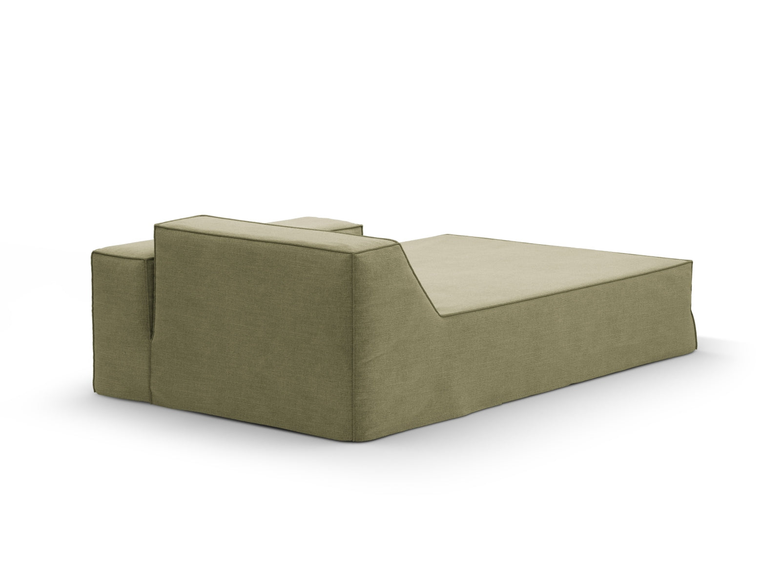 Jodie Modular Chaise Longue links 1 Sitzer mit abnehmbaren Bezug in Light Green-LINS präsentiert im Onlineshop von KAQTU Design AG. Modulares Sofa ist von Micadoni