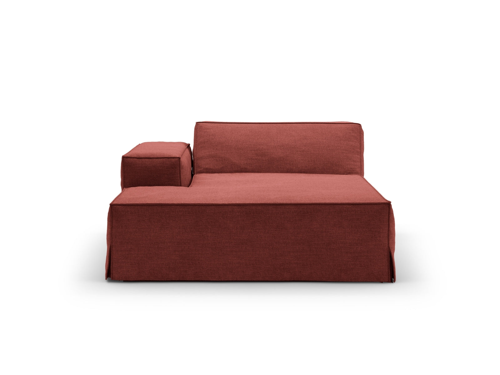 Jodie Modular Chaise Longue links 1 Sitzer mit abnehmbaren Bezug in Cherrywood-LINS präsentiert im Onlineshop von KAQTU Design AG. Modulares Sofa ist von Micadoni