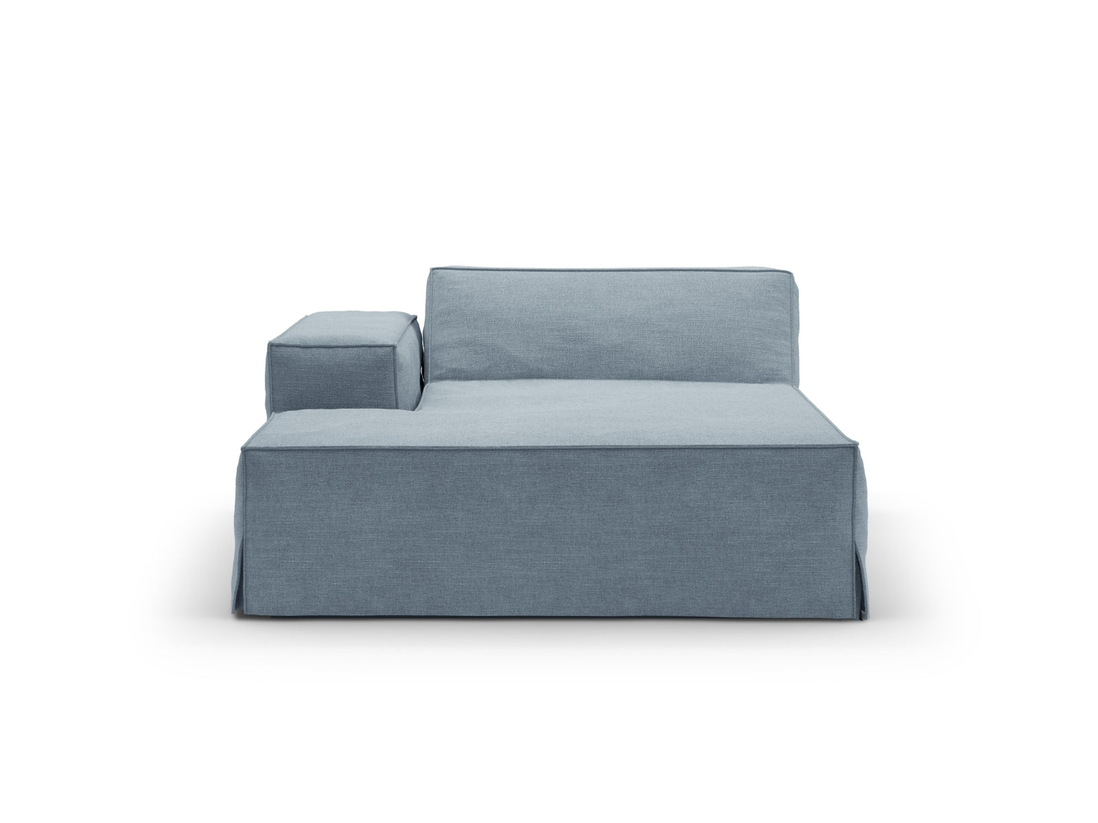 Jodie Modular Chaise Longue links 1 Sitzer in Muted Blue präsentiert im Onlineshop von KAQTU Design AG. Modulares Sofa ist von Micadoni