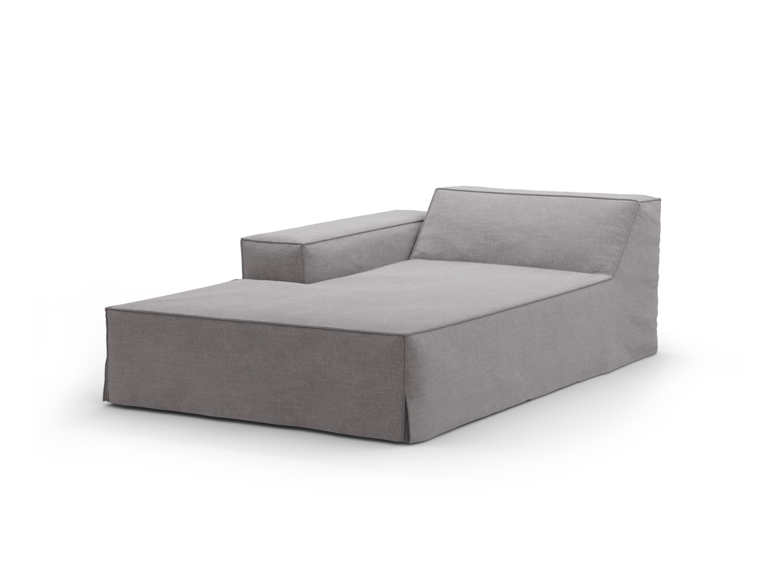 Jodie Modular Chaise Longue links 1 Sitzer in Warm grey präsentiert im Onlineshop von KAQTU Design AG. Modulares Sofa ist von Micadoni