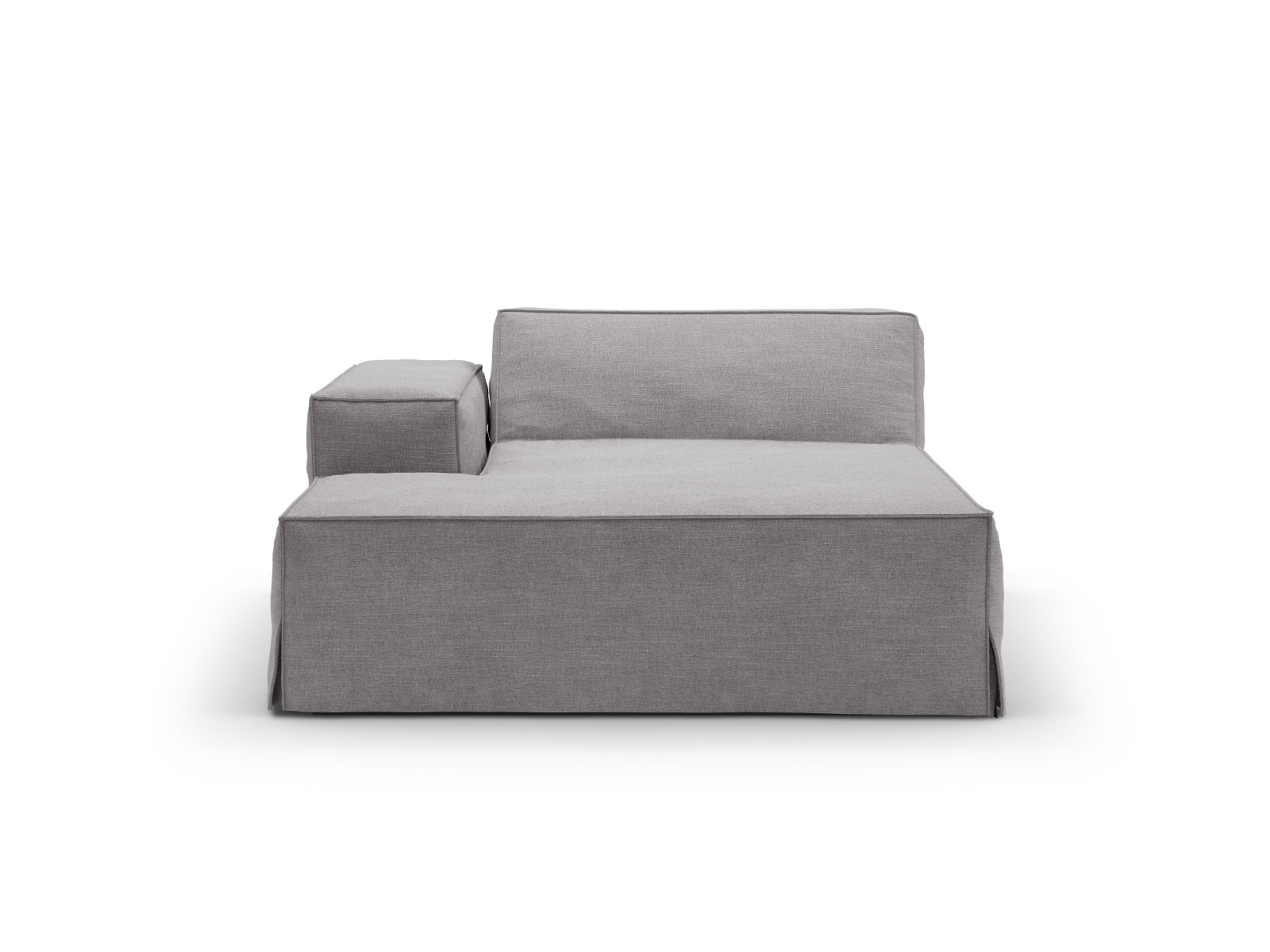Jodie Modular Chaise Longue links 1 Sitzer in Warm grey präsentiert im Onlineshop von KAQTU Design AG. Modulares Sofa ist von Micadoni