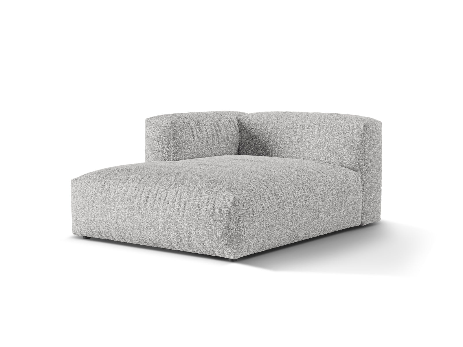 Elegante 1-Sitzer Chaise Longue Links Martina in stilvollem Silver-Monet, ideal für moderne Wohnräume und vielseitige Sofa-Kombinationen.
