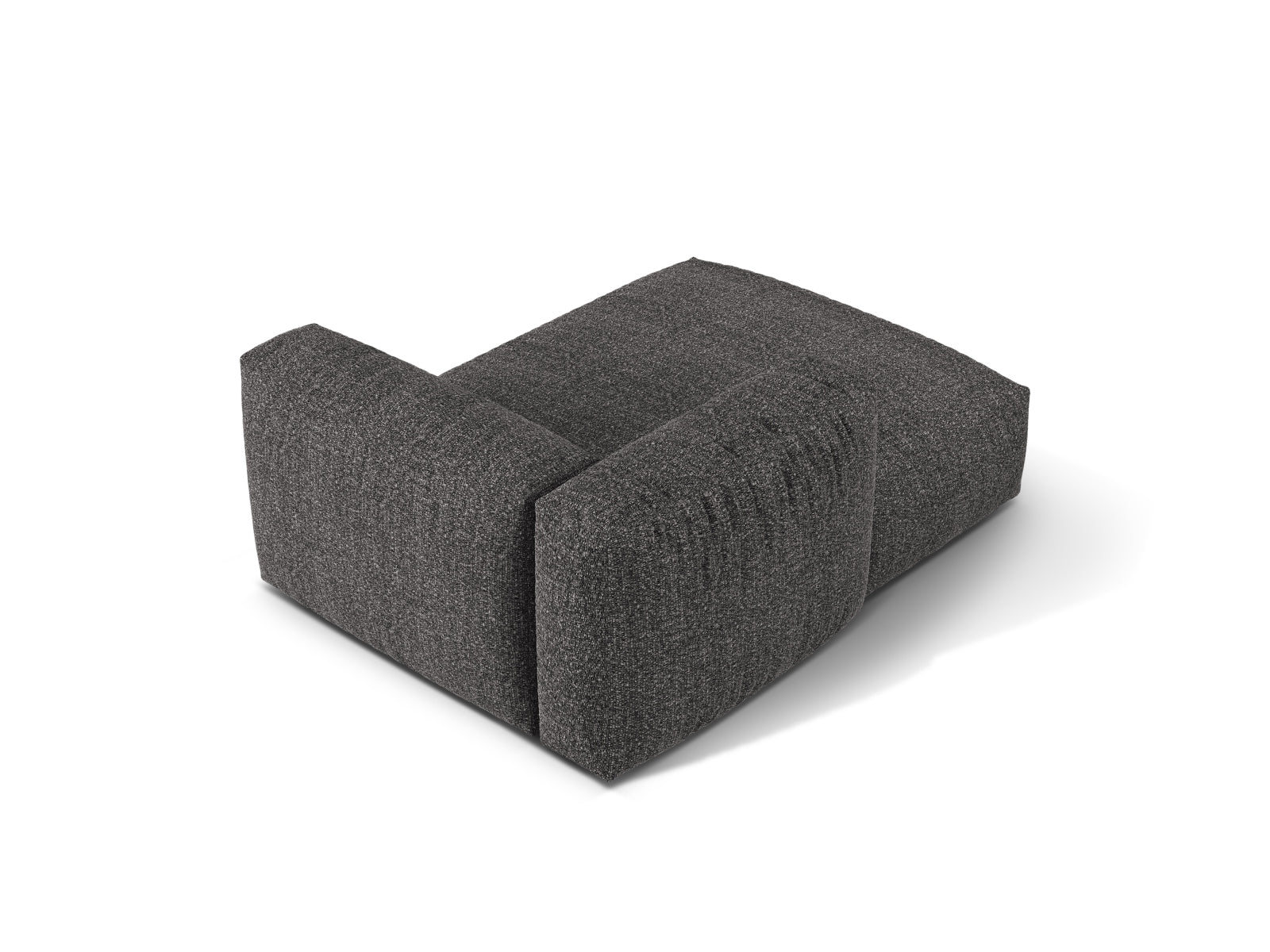 Elegante linke Chaise Longue Martina in zeitgemäßem Anthrazit, ideal für stilvolle Wohnräume und entspannte Auszeiten.