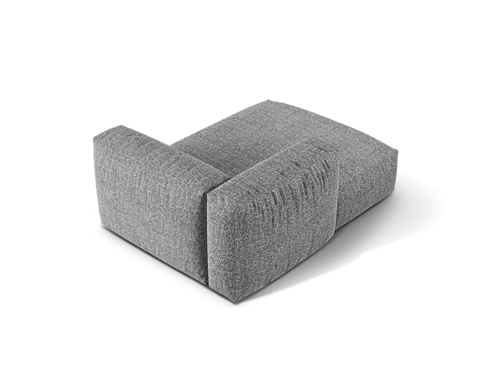 Elegante 1-Sitzer Chaise Longue Links Martina in stilvollem Graphit, ideal für entspannte Momente und individuelle Wohnkonzepte.