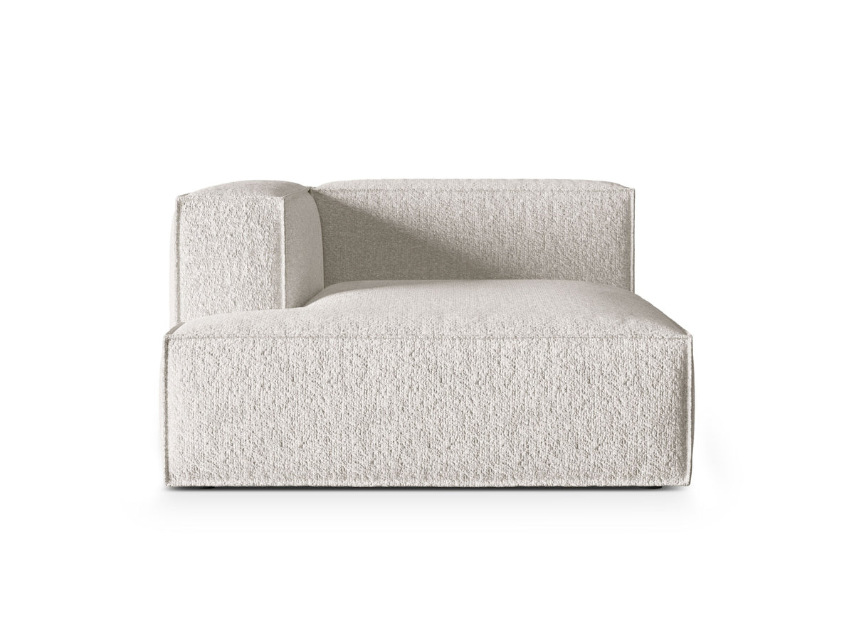Nuria Boucle Chaise Longue links 1 Sitzer in Grey Beige Melange-Monet präsentiert im Onlineshop von KAQTU Design AG. Modulares Sofa ist von Micadoni