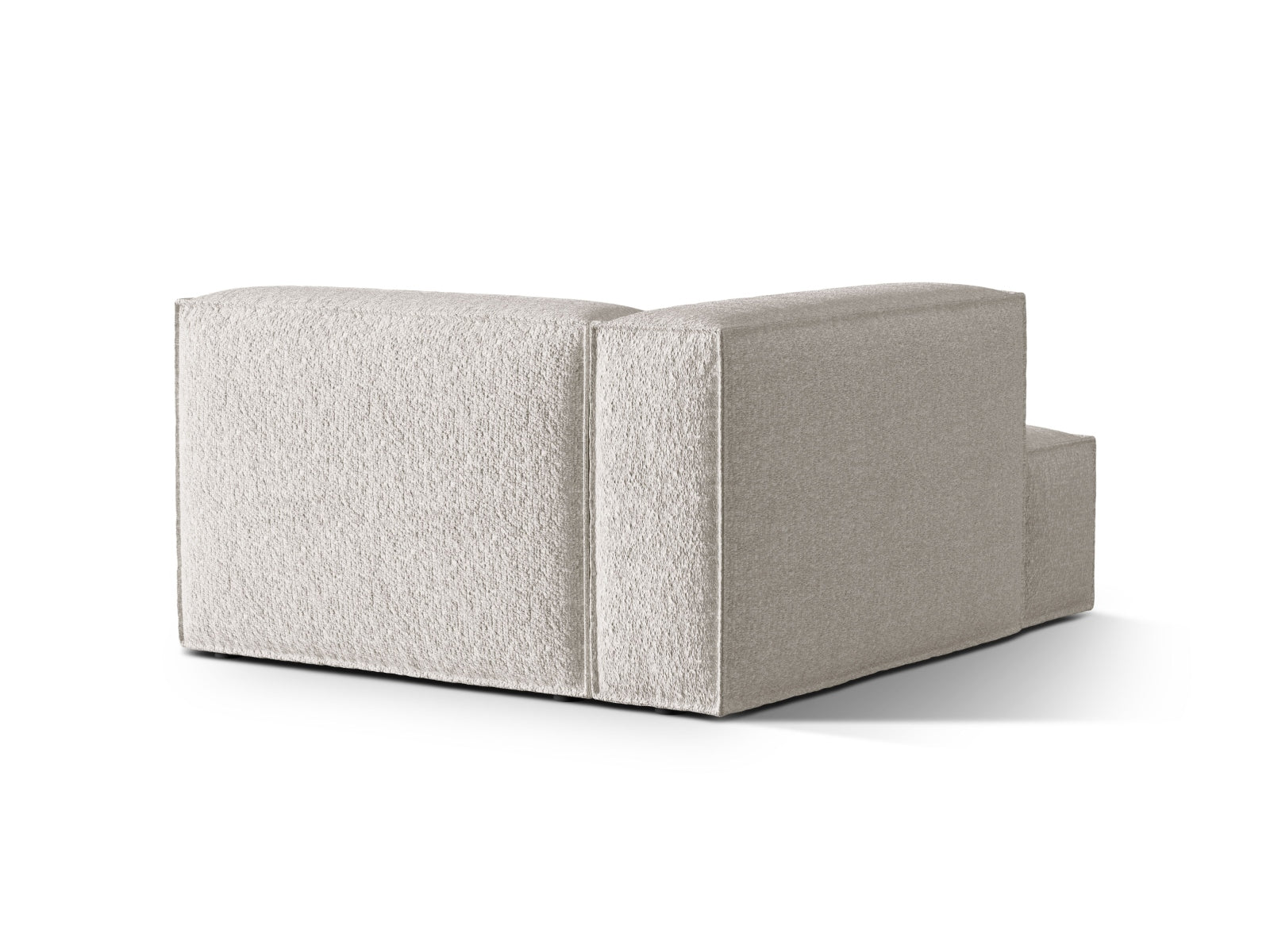 Erleben Sie die stilvolle Nuria Boucle Chaise Longue links von Micadoni – ein luxuriöser 1-Sitzer mit hochwertiger Boucle-Oberfläche und zeitgemässem Flair.