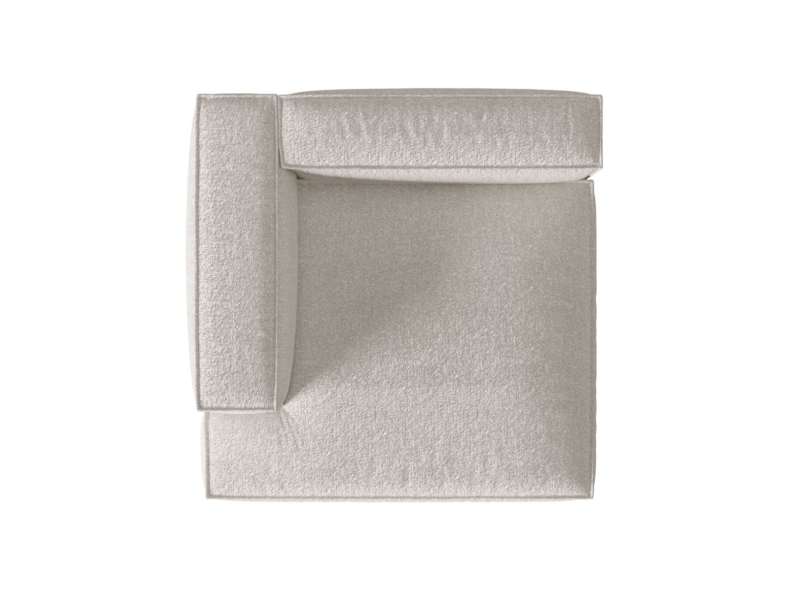 Entdecken Sie die elegante Nuria Boucle Chaise Longue links von Micadoni – ein luxuriöser 1-Sitzer mit edler Boucle-Oberfläche und modernem Design.