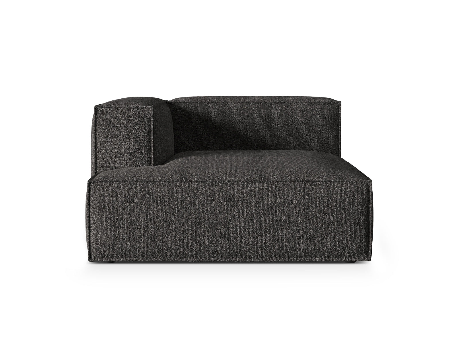 Nuria Boucle Chaise Longue links 1 Sitzer in Anthracite präsentiert im Onlineshop von KAQTU Design AG. Modulares Sofa ist von Micadoni