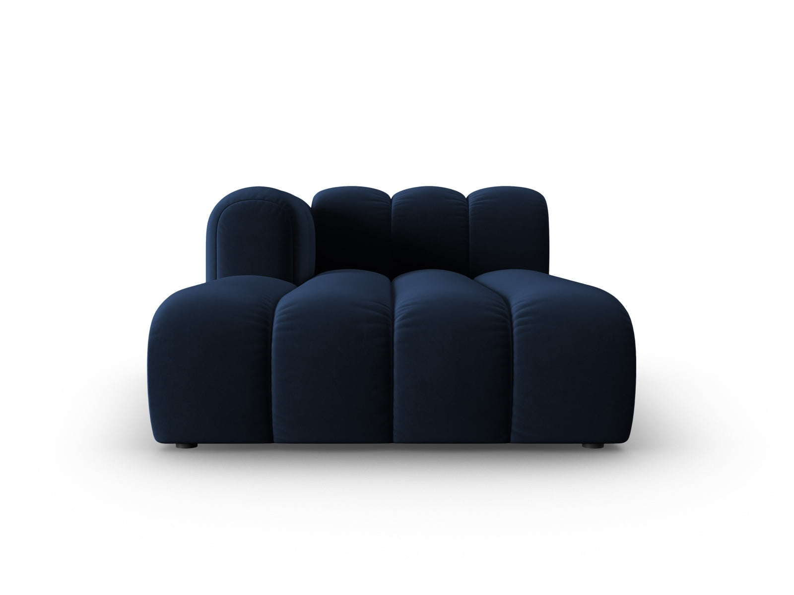 Elegantes Lupine Velour Sofa Chaise Lounge links, 2-Sitzer in Royal Blue, stilvoll und komfortabel für Ihr Zuhause.