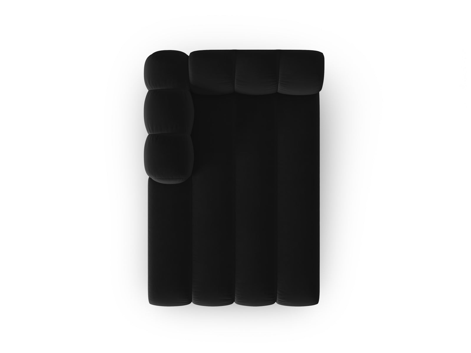 Elegantes linksseitiges Velour Sofa Chaise Lounge von Micadoni, ideal für komfortable Entspannung in jedem modernen Zuhause.