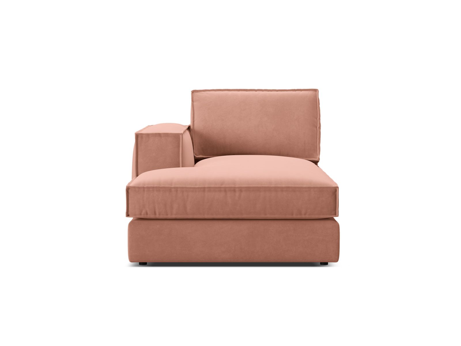 1-Sitzer Chaise Longue links Pola in Pink-Salvador präsentiert im Onlineshop von KAQTU Design AG. Modulares Sofa ist von Micadoni