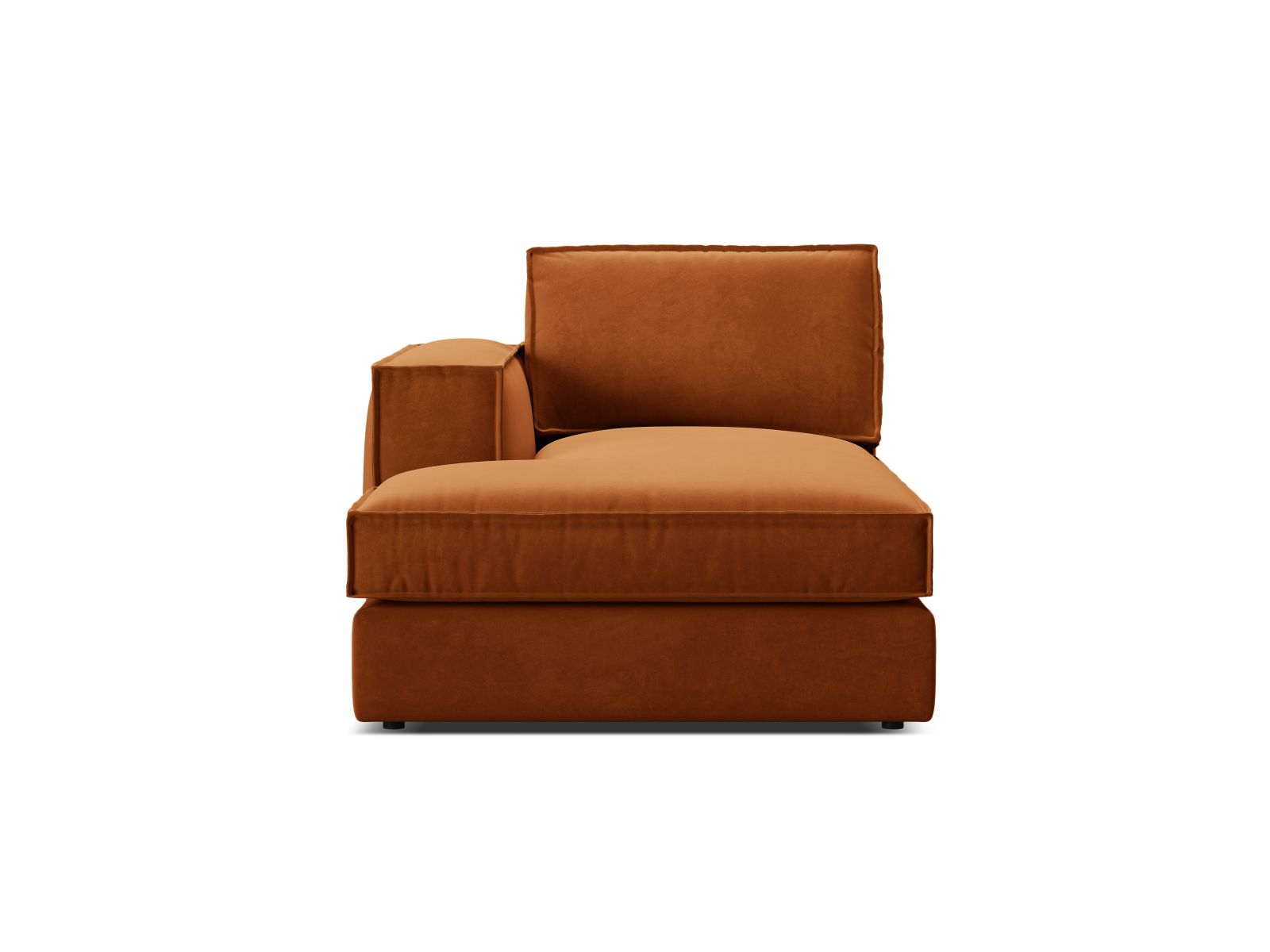 1-Sitzer Chaise Longue links Pola in Terracotta-Salvador präsentiert im Onlineshop von KAQTU Design AG. Modulares Sofa ist von Micadoni