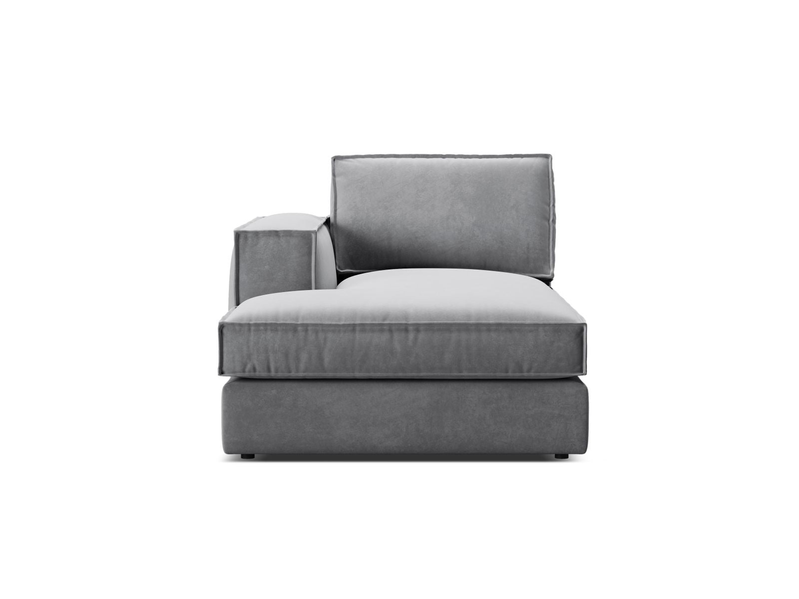 1-Sitzer Chaise Longue links Pola in Grey-Salvador präsentiert im Onlineshop von KAQTU Design AG. Modulares Sofa ist von Micadoni