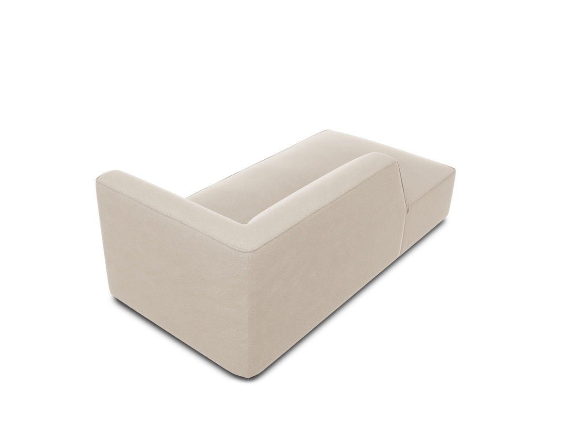 Ruby Velour Sofa Chaise Lounge links 1 Sitz in Beige-Salvador präsentiert im Onlineshop von KAQTU Design AG. L-Sofa links ist von Micadoni