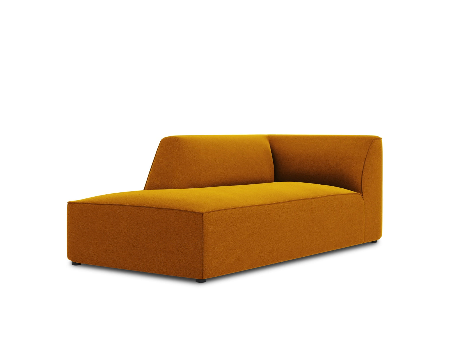 Ruby Velour Sofa Chaise Lounge links 1 Sitz in Yellow-Salvador präsentiert im Onlineshop von KAQTU Design AG. L-Sofa links ist von Micadoni