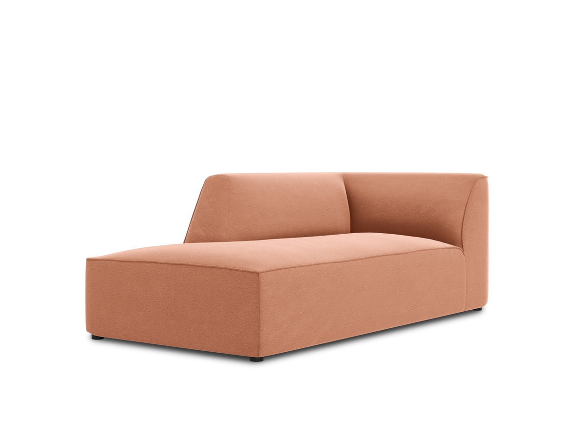 Ruby Velour Sofa Chaise Lounge links 1 Sitz in Pink-Salvador präsentiert im Onlineshop von KAQTU Design AG. L-Sofa links ist von Micadoni