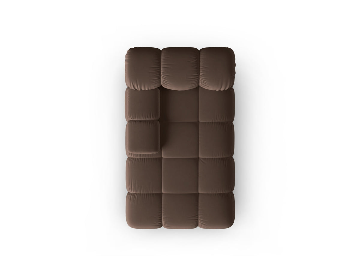 Bellis Velour Sofa Chaise Lounge links 1 Sitz 94cm in Dark Brown-Bluvel präsentiert im Onlineshop von KAQTU Design AG. Modulares Sofa ist von Micadoni
