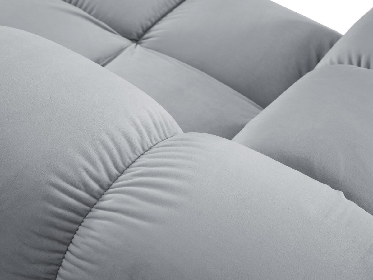 Bellis Velour Sofa Chaise Lounge links 1 Sitz 94cm in Light Blue-Bluvel präsentiert im Onlineshop von KAQTU Design AG. Modulares Sofa ist von Micadoni