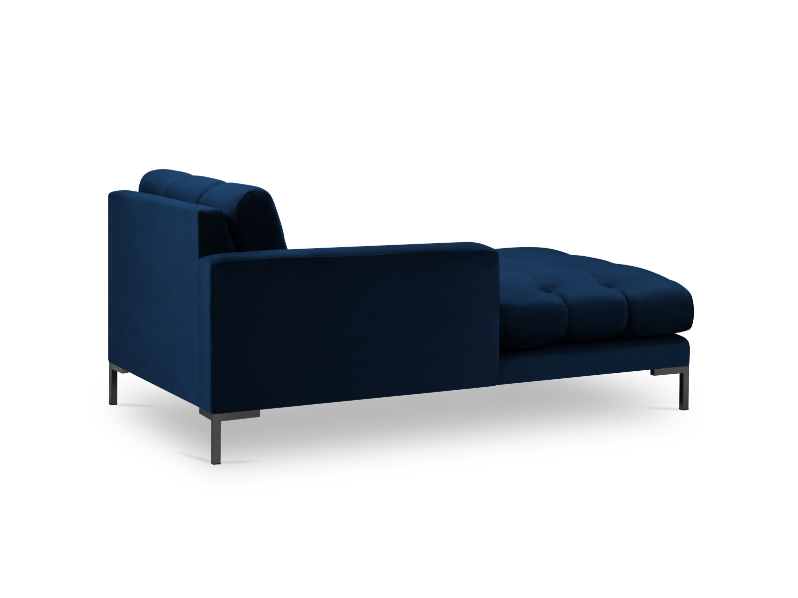 Mamaia Velour Sofa Chaise Lounge links 1 Sitz in Royal Blue/Schwarz-Bluvel präsentiert im Onlineshop von KAQTU Design AG. L-Sofa links ist von Micadoni