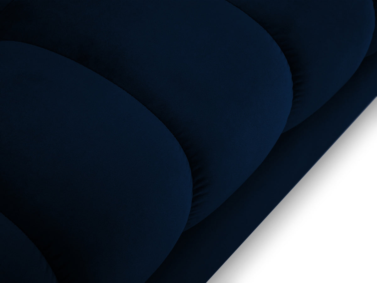 Mamaia Velour Sofa Chaise Lounge links 1 Sitz in Royal Blue/Schwarz-Bluvel präsentiert im Onlineshop von KAQTU Design AG. L-Sofa links ist von Micadoni