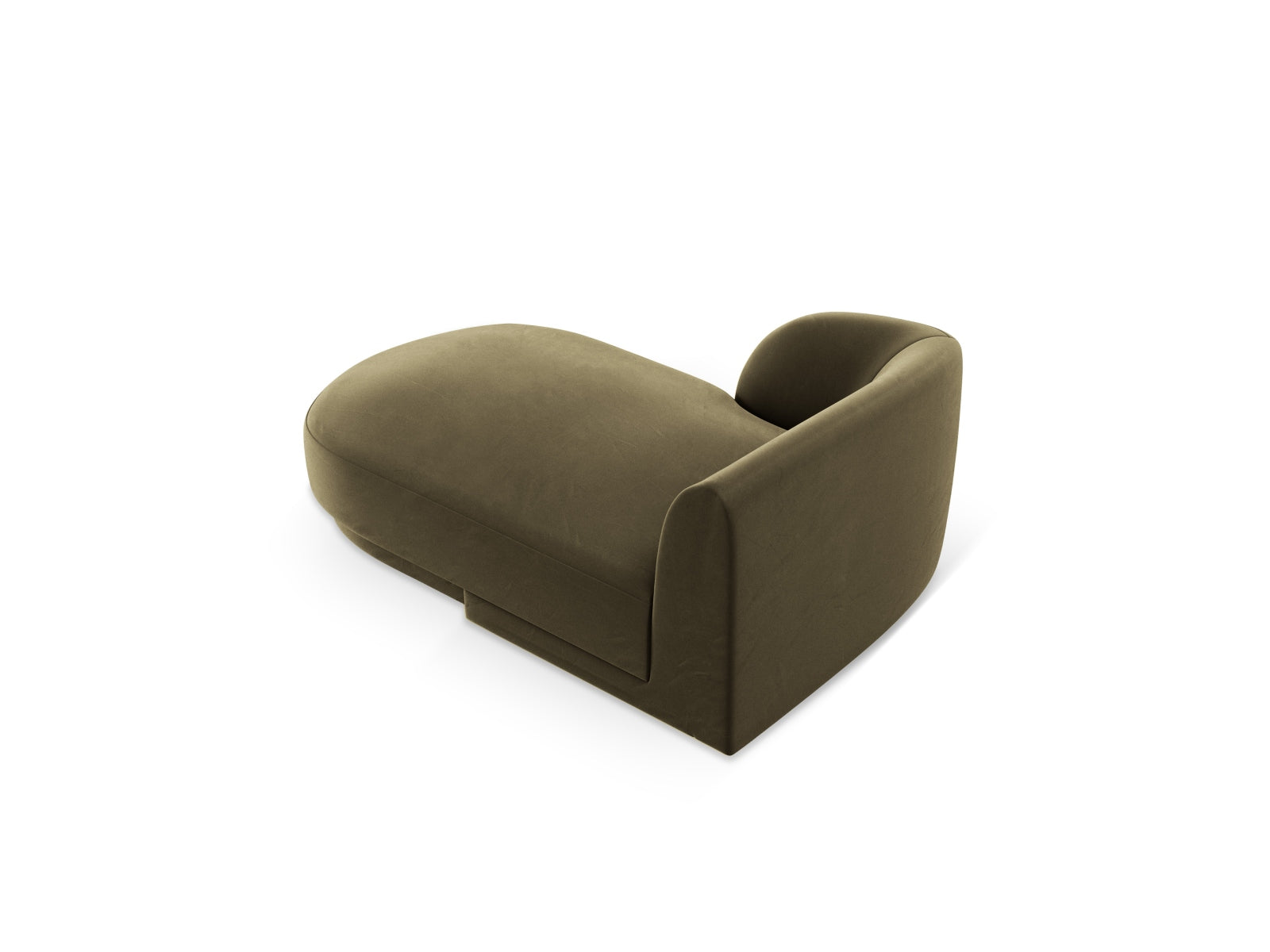Luxuriöses Miley Velour Sofa Chaise Lounge links, 2-Sitzer in trendigem Green-Bluvel, perfekt für stilvolle Einrichtungsideen.