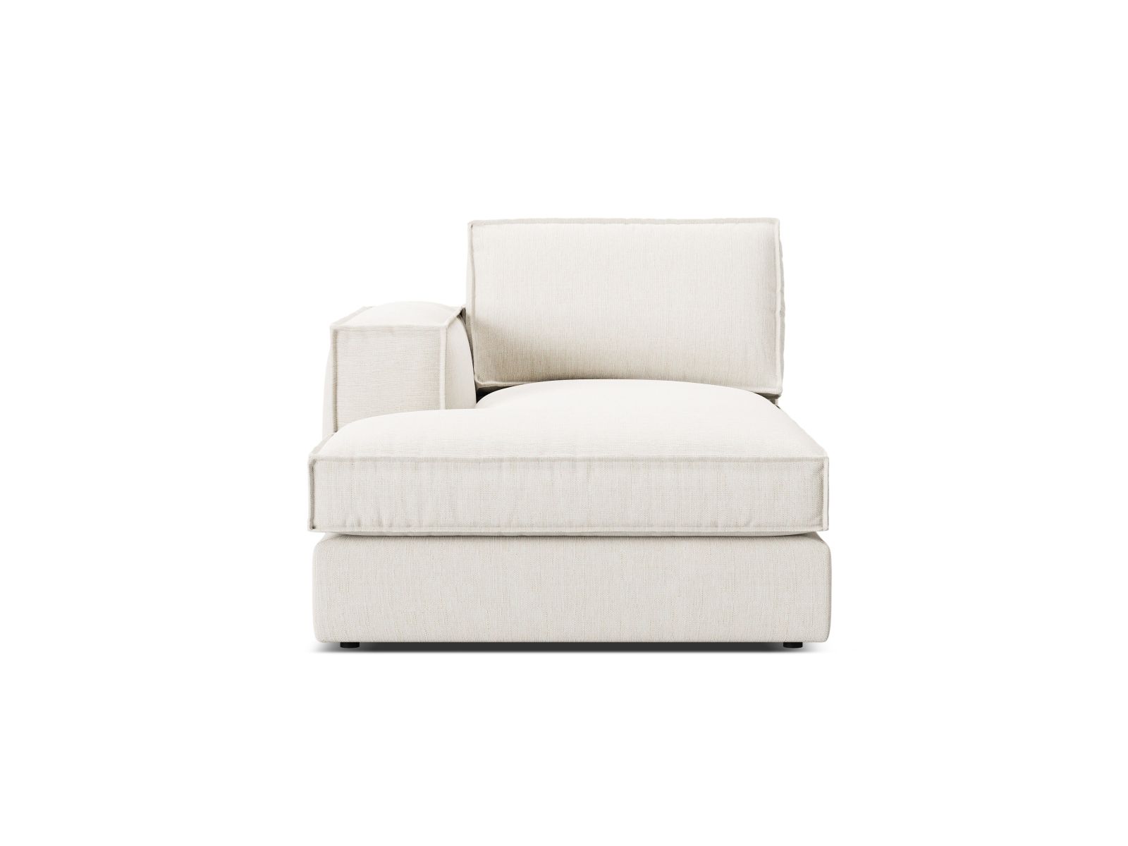 1-Sitzer Chaise Longue links Pola in White-Babel präsentiert im Onlineshop von KAQTU Design AG. Modulares Sofa ist von Micadoni