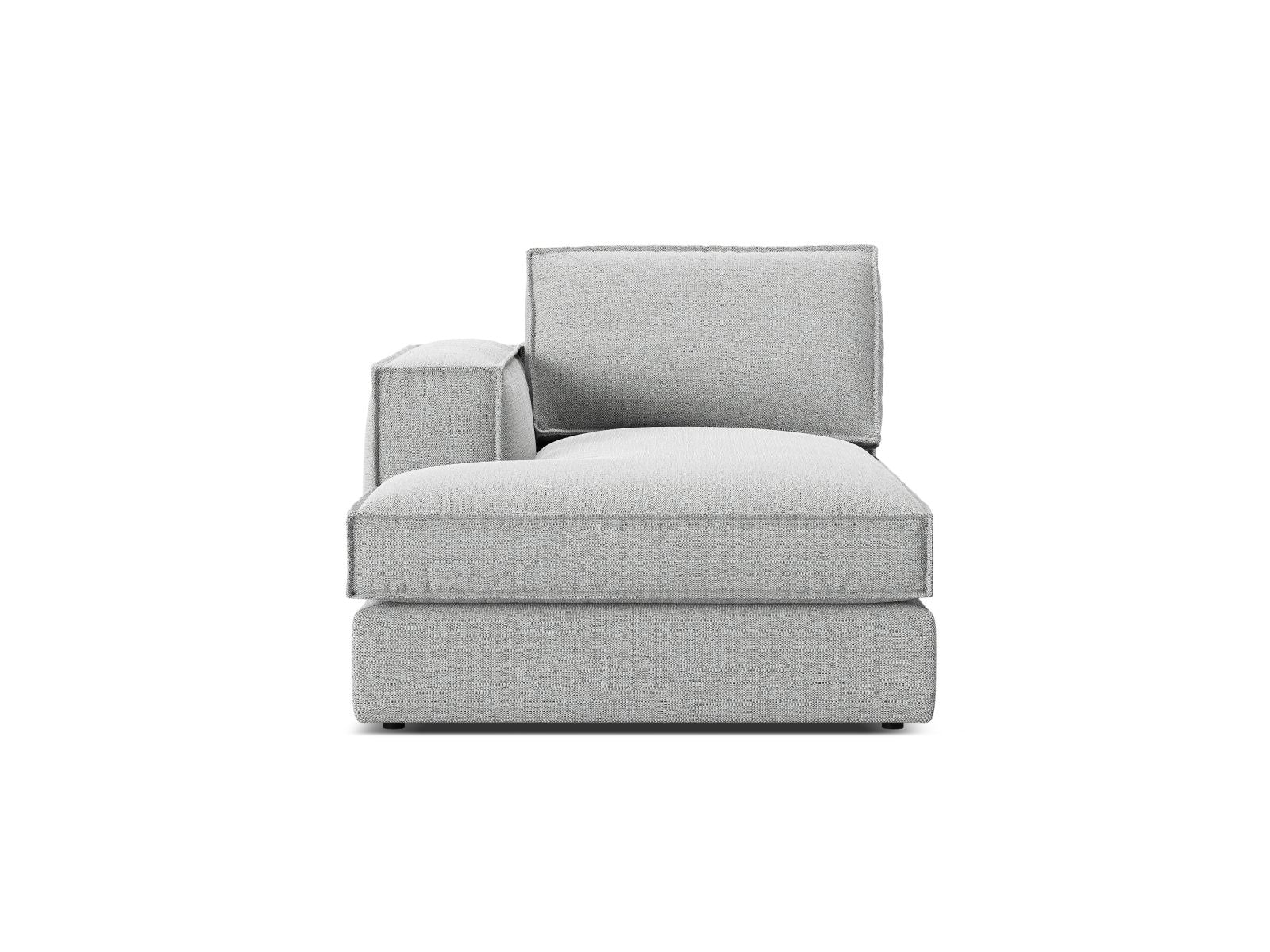 1-Sitzer Chaise Longue links Pola in Light Grey-Babel präsentiert im Onlineshop von KAQTU Design AG. Modulares Sofa ist von Micadoni