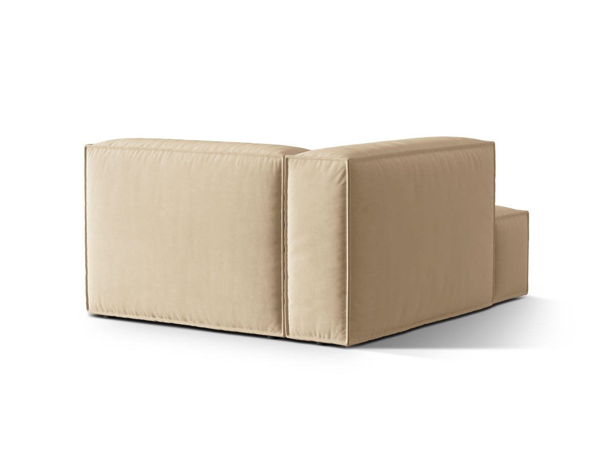 Nuria Velour Chaise Longue links 1 Sitzer in Nude-Paris präsentiert im Onlineshop von KAQTU Design AG. Modulares Sofa ist von Micadoni