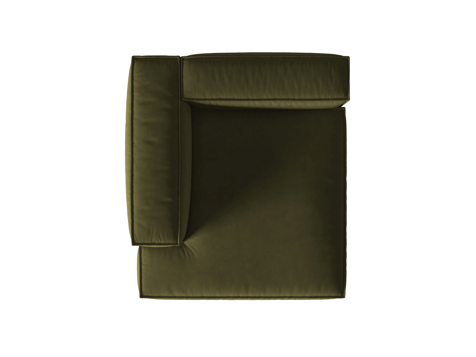 Elegante Nuria Velour Chaise Longue links, ideal für stilvolle Wohnräume und entspannte Momente, mit hochwertigem Veloursbezug.